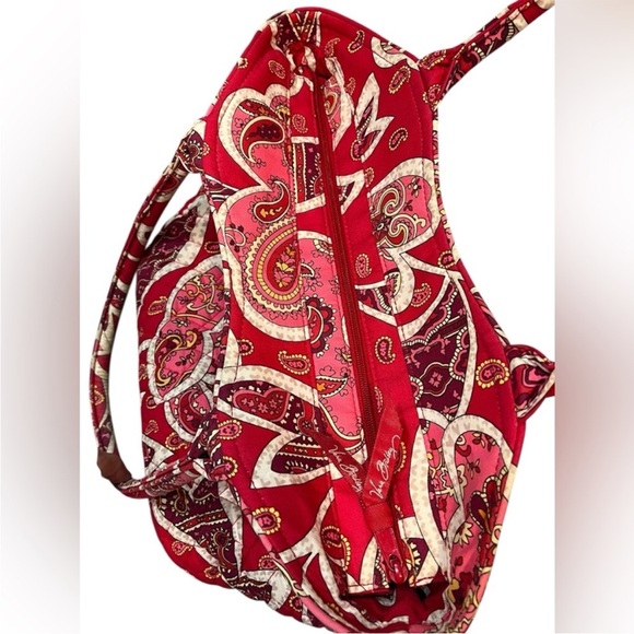 Vera Bradley Quilted Rosie Posie Red Heart Tote Bag/Purse - Picture 9 of 12